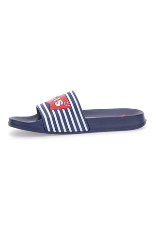 Blaue Hausschuhe mit amerikanischer Flagge von Levi's VPOL0064S