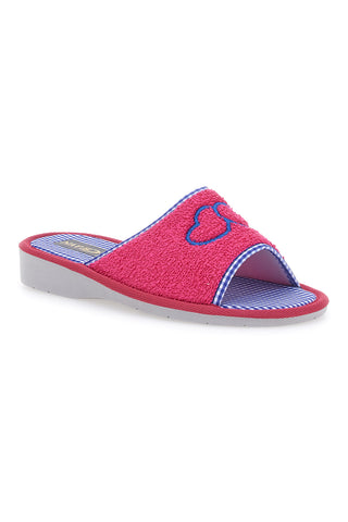 Fuchsia-Hausschuhe mit offener Spitze, Natur 1