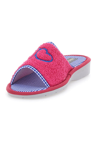 Fuchsia-Hausschuhe mit offener Spitze, Natur 1
