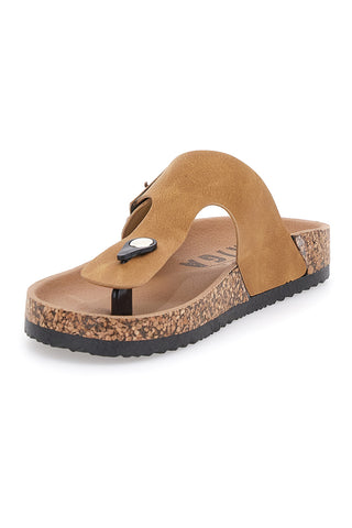 Braune Flip-Flops mit verstellbarer Schnalle, erste Reihe, 14182