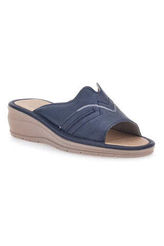 Blaue Komfort-Hausschuhe der Comfort-Linie 7225