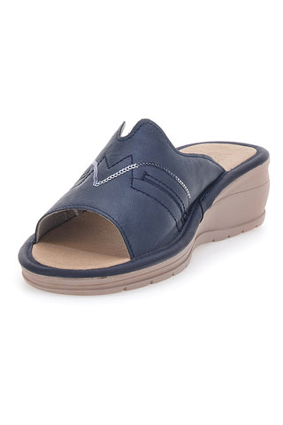 Blaue Komfort-Hausschuhe der Comfort-Linie 7225