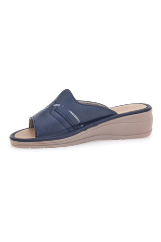 Blaue Komfort-Hausschuhe der Comfort-Linie 7225