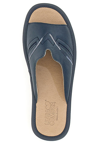 Blaue Komfort-Hausschuhe der Comfort-Linie 7225