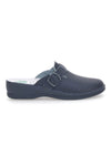 Blaue Hausschuhe mit anatomischer Innensohle, hergestellt in Italien, Le Soft 40010