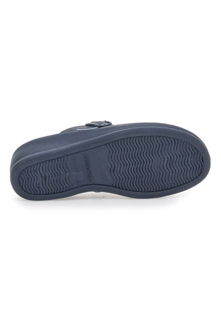 Blaue Hausschuhe mit anatomischer Innensohle, hergestellt in Italien, Le Soft 40010