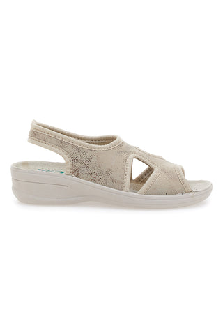 Sandali Beige Con Zeppa Bio Up 1321
