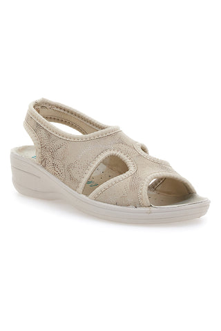 Beige Sandalen mit Keilabsatz Bio Up 1321