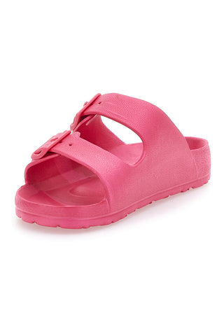 Fuchsia-Hausschuhe mit Doppelschnalle 2T2L 726