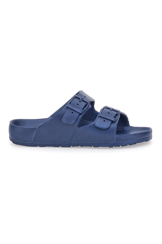 Ciabatte Blu Con Doppia Fibbia 2T2L 726