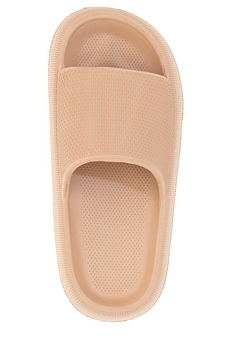 Biege Hausschuhe mit dicker Sohle 2T2L 01