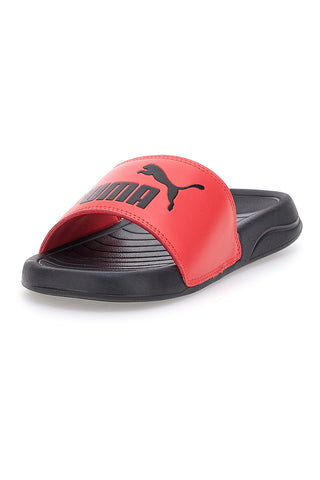 Ciabatte nere con banda rossa Puma Popcat 20 jr