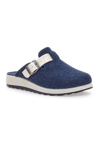 Blaue Stoffpantoffeln Made in Italy Fly Flot 5168