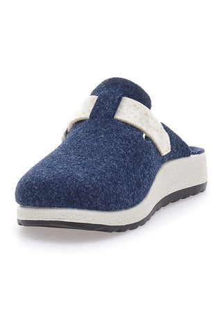 Blaue Stoffpantoffeln Made in Italy Fly Flot 5168