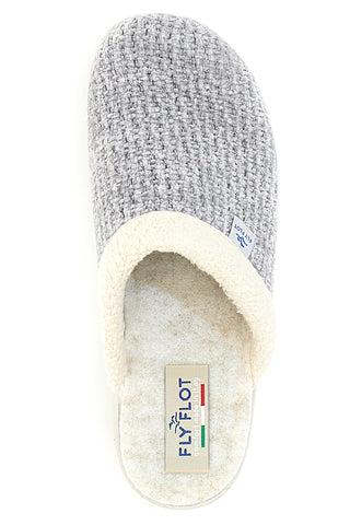 Pantofole Grigie In Panno Made In Italy Fly Flot 4469