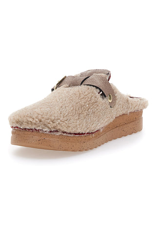 Beige Hausschuhe mit Riemen Plocadi 1913