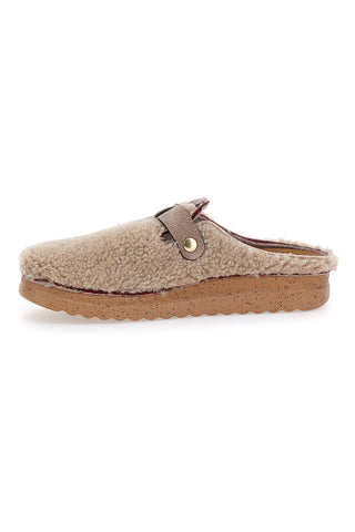 Beige Hausschuhe mit Riemen Plocadi 1913