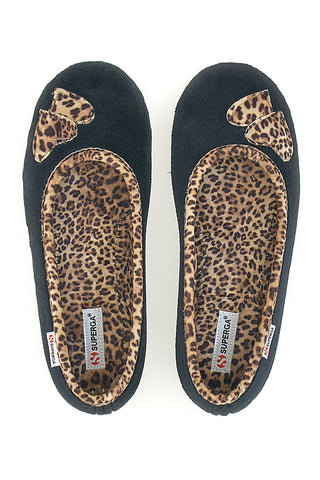 Pantofole Nere Animalier Superga 41598