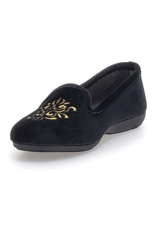 Pantofole Nere con Soletta Estraibile e Suola in Gomma Superga 10272