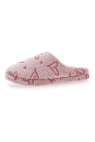 Rosa Hausschuhe mit Herzen SUPERGA 22389