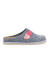 Graue Hausschuhe mit farbigen Herzen INBLU 37 CS