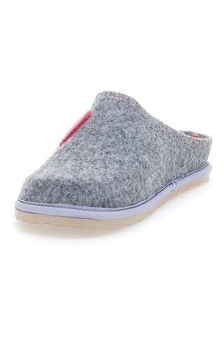 Graue Hausschuhe mit farbigen Herzen INBLU 37 CS