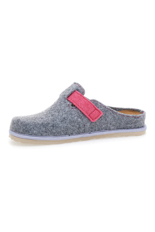 Graue Hausschuhe mit Schnalle und herausnehmbarer Innensohle INBLU 38 cs
