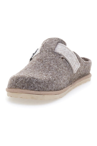 Pantofole Tortora con fibbia e sottopiede estraibile INBLU 38 cs