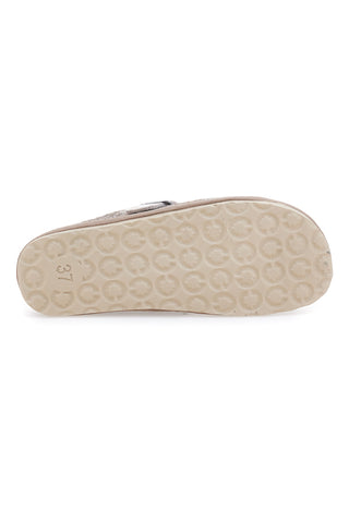 Pantofole Tortora con fibbia e sottopiede estraibile INBLU 38 cs