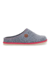 Pantofole grigie con bordo rosso INBLU 39 CS