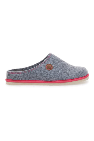 Graue Hausschuhe mit rotem Rand INBLU 39 CS