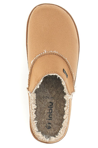 Kamelpantoffeln mit herausnehmbarem Fußbett und Fell INBLU 41 CS