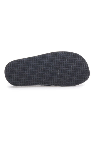 Blaue Filzhausschuhe mit Schnalle und herausnehmbarer Innensohle. Danke 1