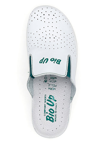 Ciabatte da Lavoro Bianche in Pelle Bio UP 329