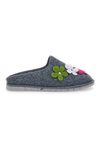 Pantofole Grigie con Fiori DOLCE VITA 045