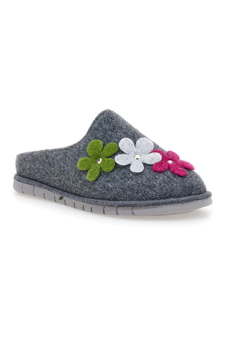 Graue Hausschuhe mit Blumen DOLCE VITA 045