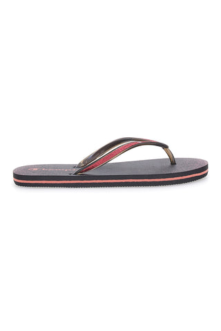 Ciabatte Infradito nere con glitter e logo Champion 11825