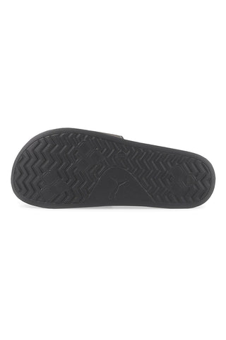 Ciabatte nere con fascia imbottita e logo PUMA Leadcat 2