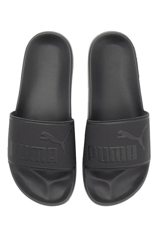 Ciabatte nere con fascia imbottita e logo PUMA Leadcat 2