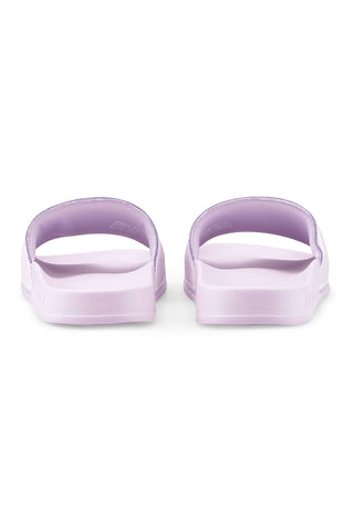 Ciabatte lilla con fascia e logo bianco PUMA Leadcat 2