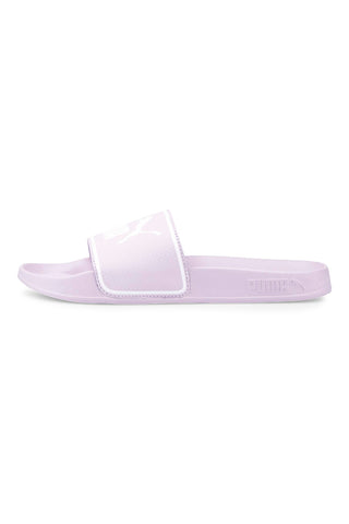 Ciabatte lilla con fascia e logo bianco PUMA Leadcat 2