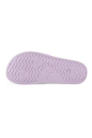 Ciabatte lilla con fascia e logo bianco PUMA Leadcat 2