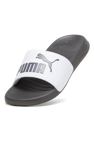 PUMA POPCAT 20 Pantoletten in Schwarz und Weiß