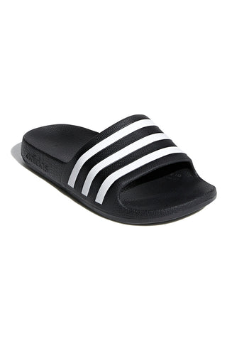 Adidas Adilette Aqua K – Schwarze Pantoletten mit goldenen Details