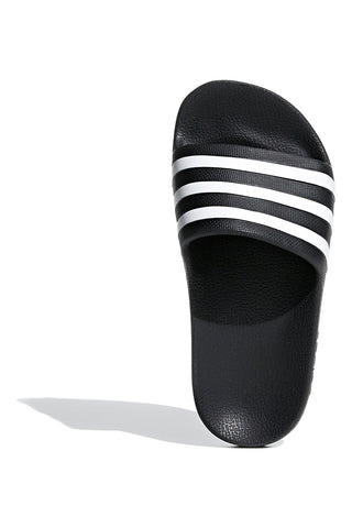 Adidas Adilette Aqua K – Schwarze Pantoletten mit goldenen Details