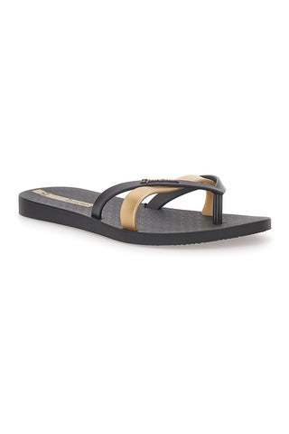 Infradito nere e oro con doppia fascia Ipanema IP81805