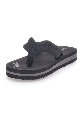 Schwarze Pantoffeln mit Stoffriemen Australian AU24W409