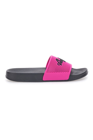 Ciabatte nere con fascia fucsia e logo Australian AU24W400