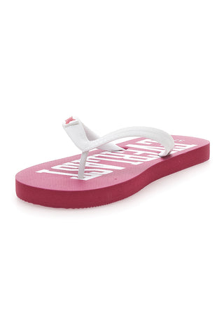 Fuchsia Flip-Flops mit kontrastierendem Logo Everlast EV09