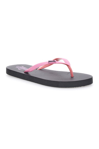 Infradito nere con fascette rosa e logo EVERLAST EV061